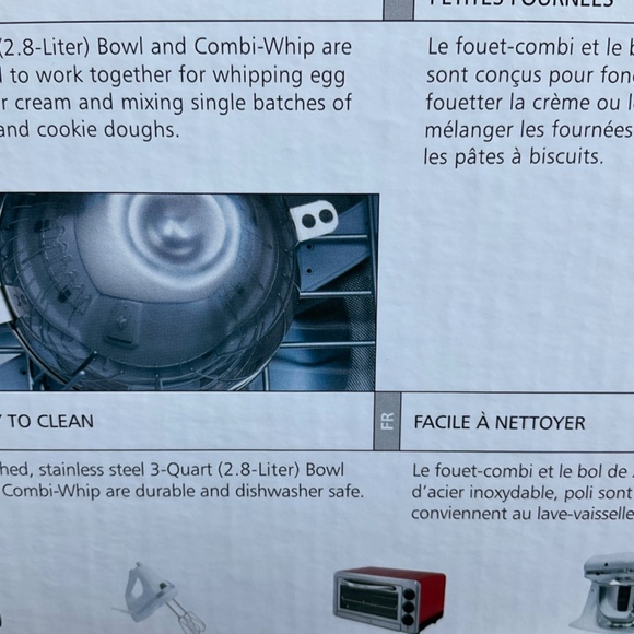 KitchenAid 3-Quart Bowl & Combi-Whip Stand Mixer Attachment - Picture 7 of 9